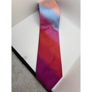 Ted Baker London Ombre Silk Tie Blue Pink Red Gradient Floral‎ Lining 60"
